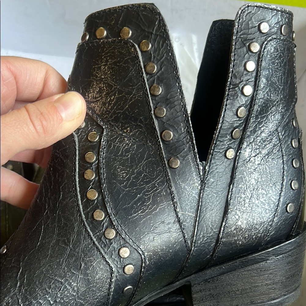 Studded Black Booties EUC - Picture 8 of 10